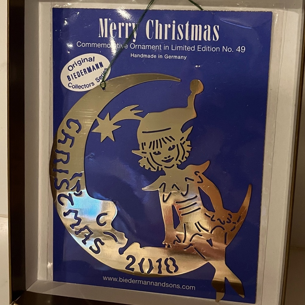 Biedermann and Sons SIGNED 2018 Christmas Ornament